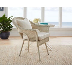 Roma Hand-Woven Resin Wicker Stacking Chair