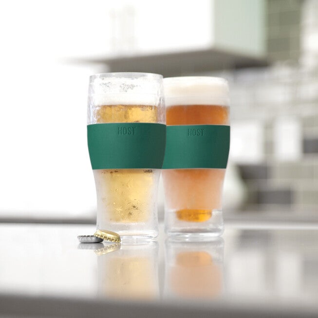 Beer Freeze Cooling Cups In Green (Set Of 2) By, , alternate image number null