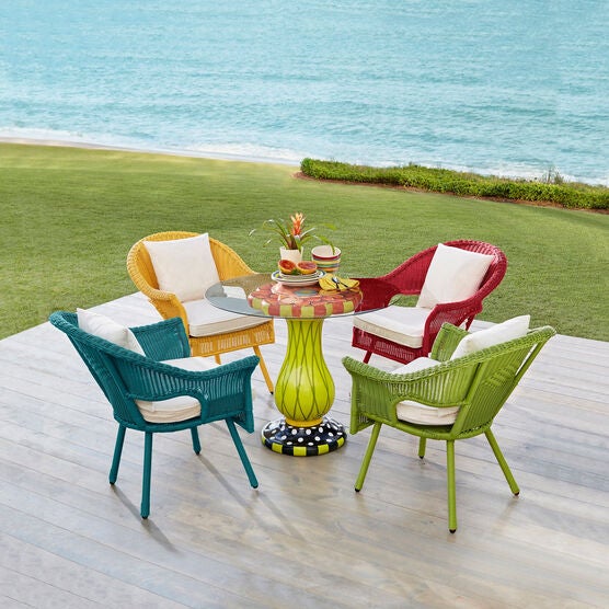 Roma Hand-Woven Resin Wicker Stacking Chair, WILLOW, hi-res image number null