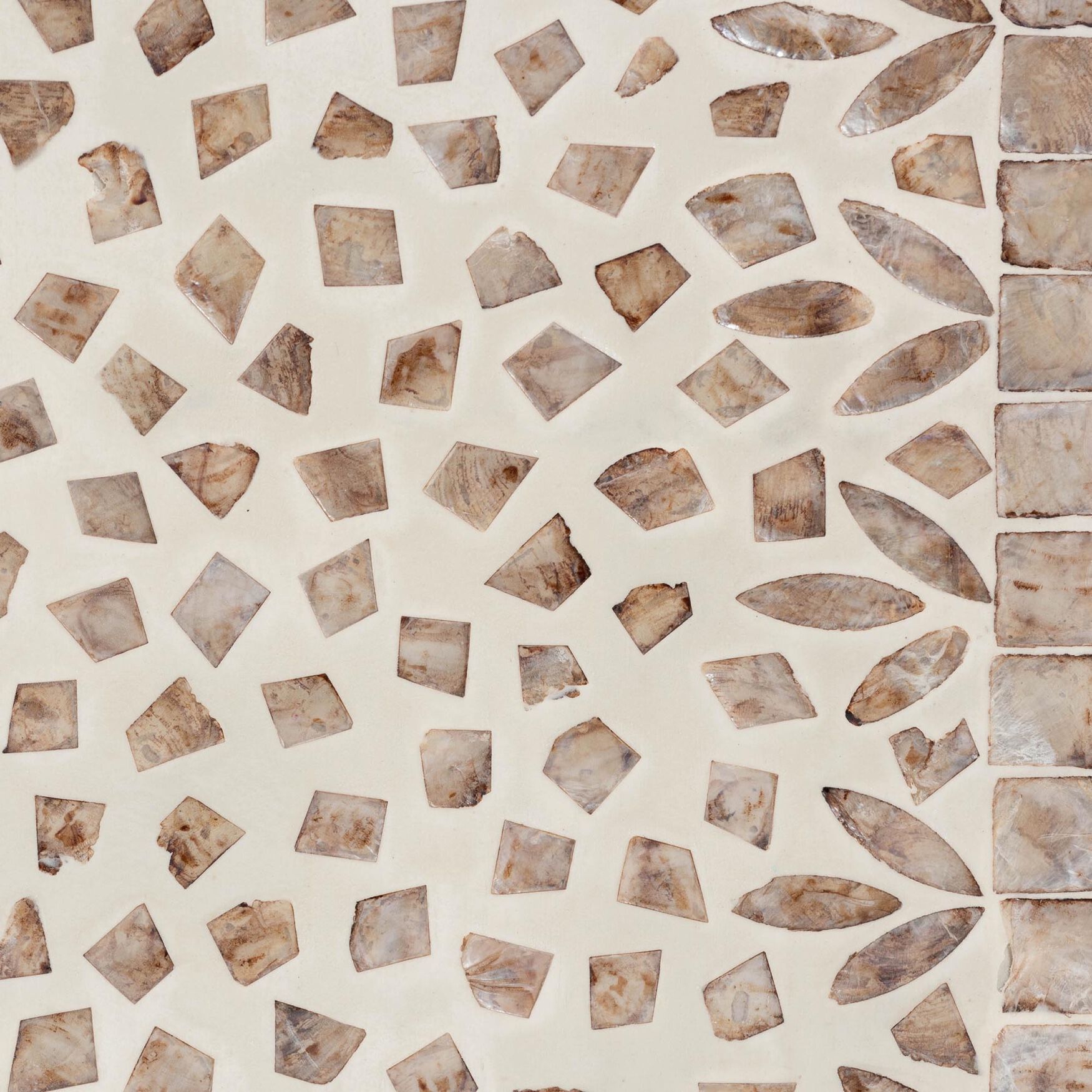 Ercilia Modern Bohemian White and Rustic Brown Mother of Pearl Storage Cabinet, , alternate image number 12