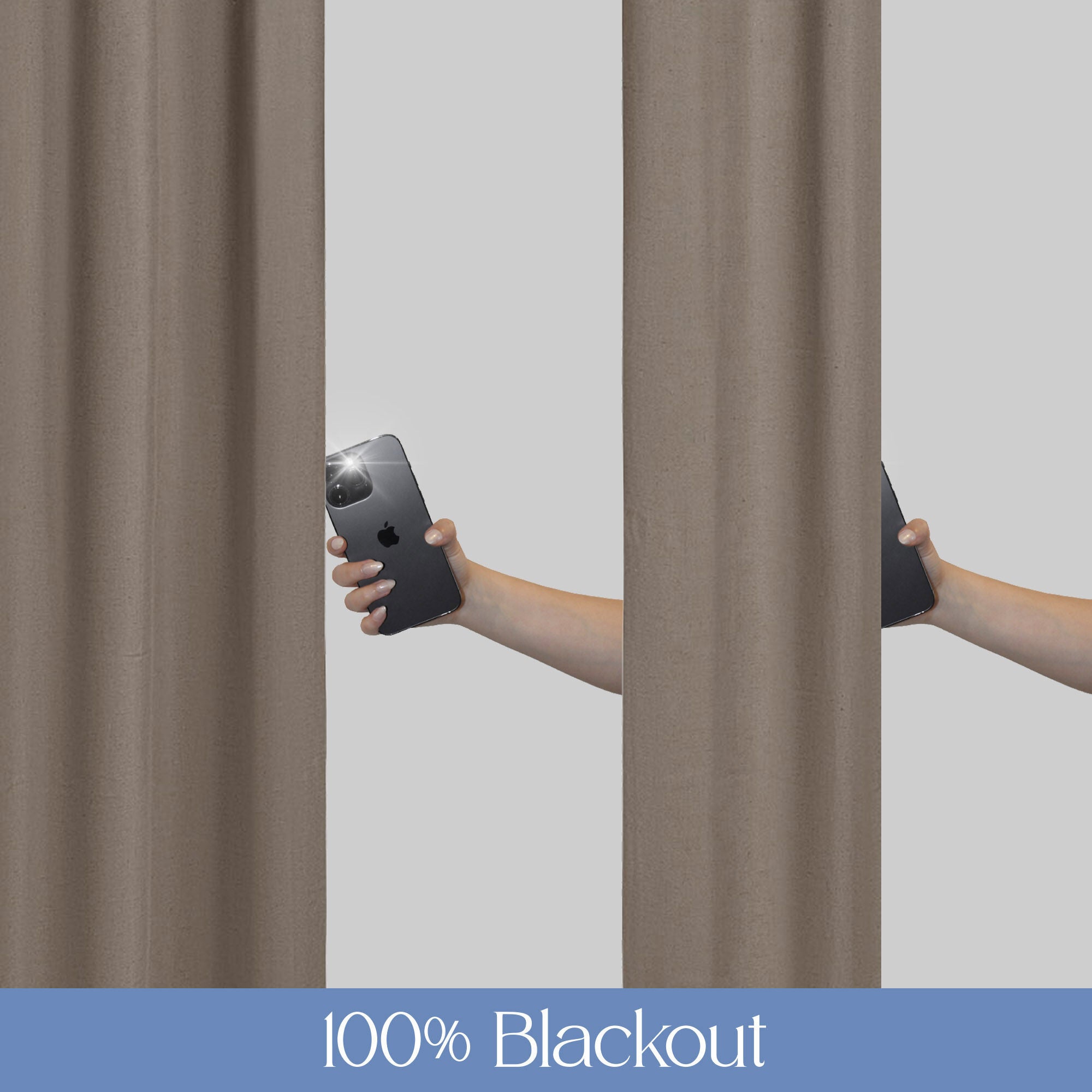 Linen Slub 100% Blackout Grommet Pair, COFFEE, alternate image number 5