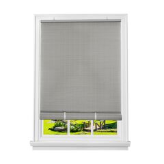 Cordless Solstice Vinyl Roll-Up Blind, Grey