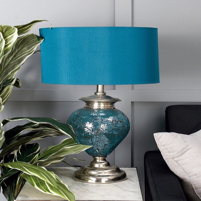 Silver Glass Tuscan Table Lamp, , alternate image number null
