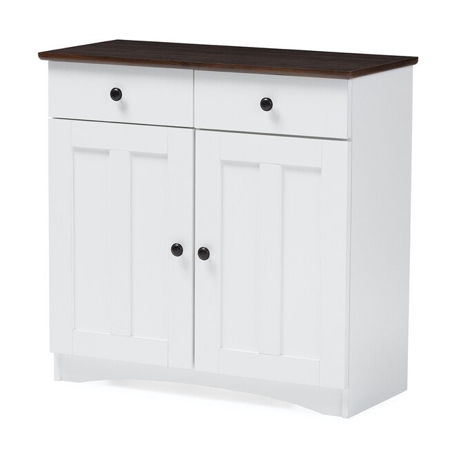 Lauren Two-Tone Buffet Kitchen Cabinet With Two Doors And Two Drawers Furniture, , on-hover image number null