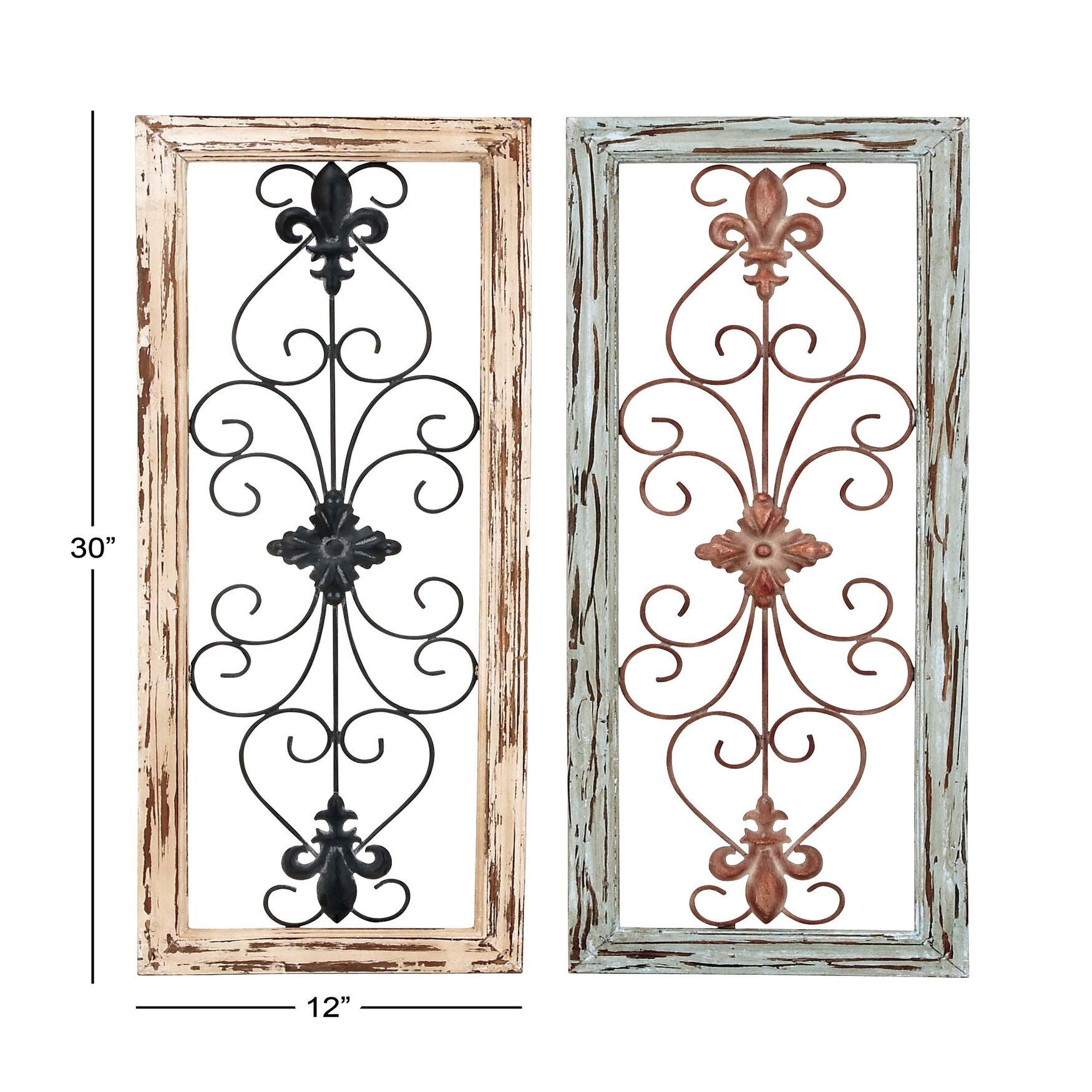 Set Of 2 Multi Colored Wood Rustic Wall D&eacute;cor, , alternate image number 7