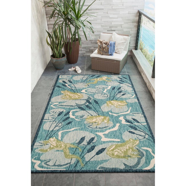 Liora Manne Portofino Frog Pond Indoor/Outdoor Rug, , alternate image number null