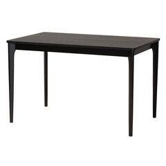 Sherwin Mid-Century Modern Black Finished Wood Dining Table