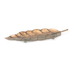 Distressed Metal Leaf Tray Set of 2