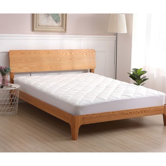 Cooling Knit Mattress Pad, WHITE, hi-res image number null