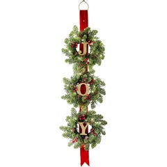 38" Long Pre-Lit Triple Joy Wreath