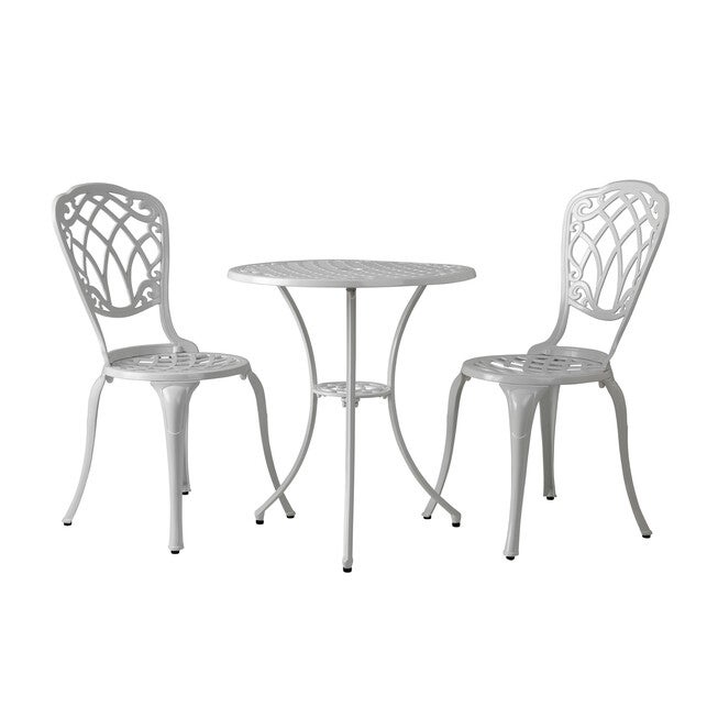 Palisade Aluminum 3-piece Bistro Set in White, , alternate image number null