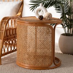 Eldon Bohemian Honey Rattan Large End Table