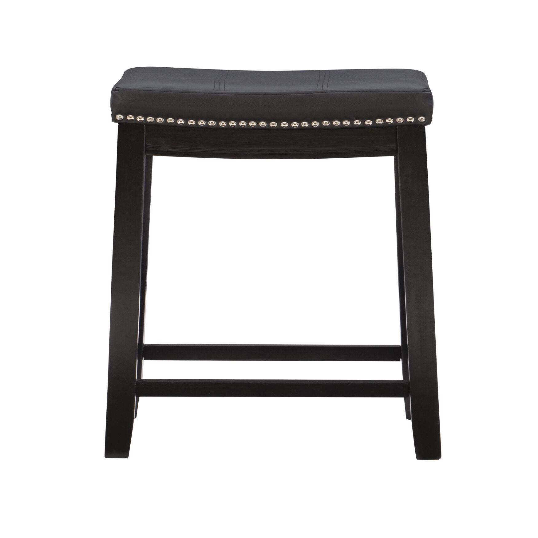 Claridge Faux Leather Upholsterd Seat Bar Stool, BLACK, hi-res image number 0