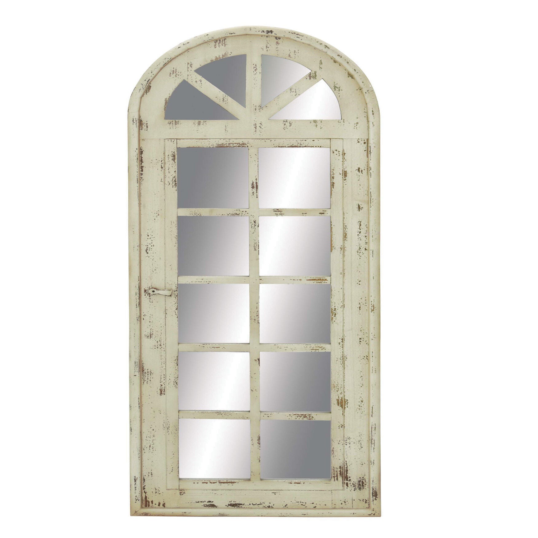 White Vintage Wood Floor Mirror, WHITE, hi-res image number 0