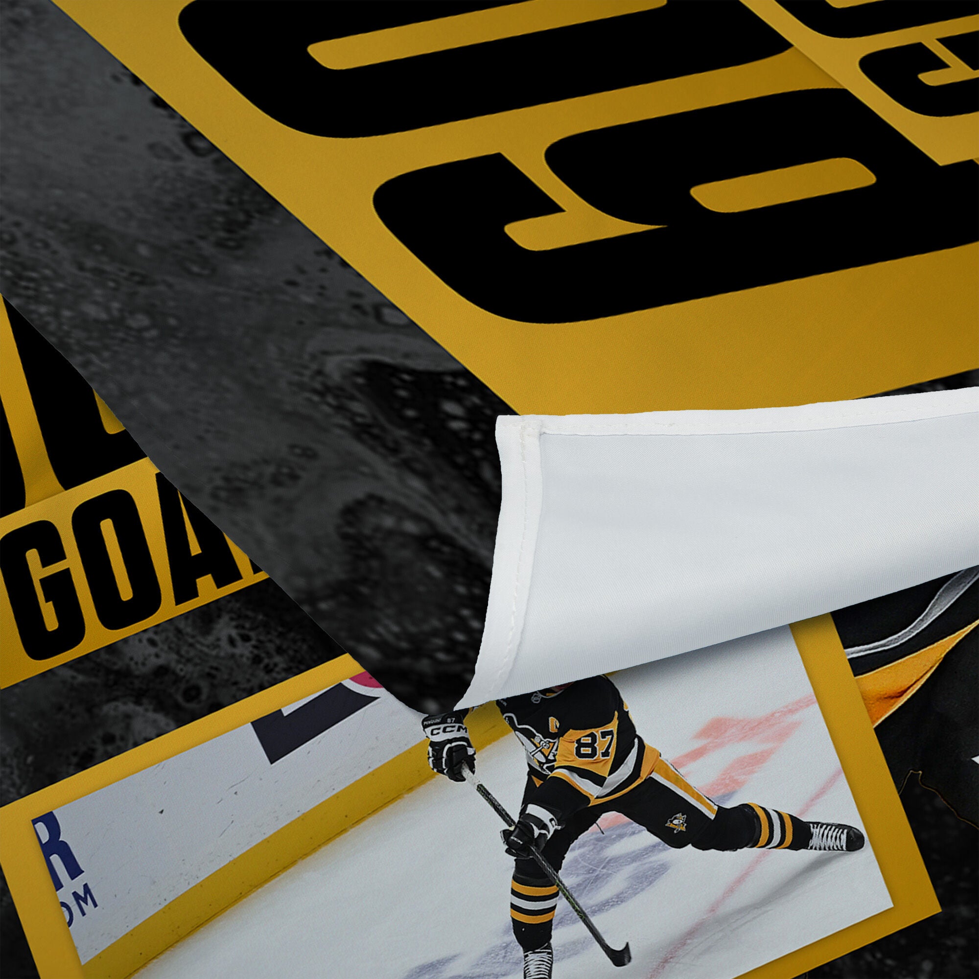 Pittsburgh Penguins Sidney Crosby NHL 600 Goal Milestone Wall Hanging 50x60 Inches, BLACK, alternate image number 3