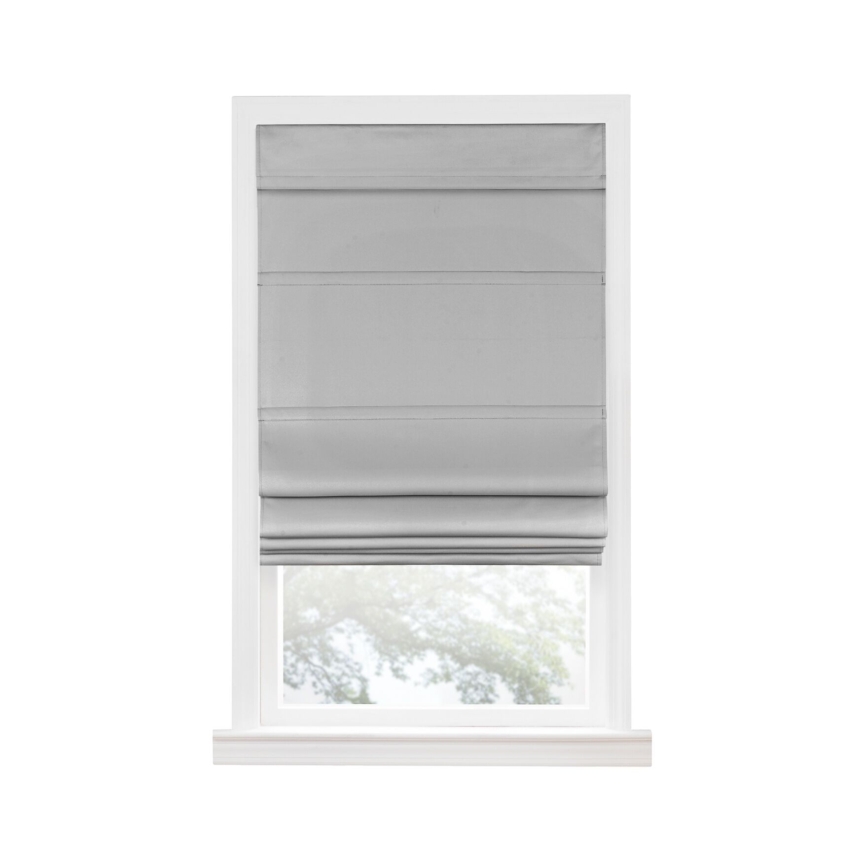 Cordless Blackout Roman Window Shade, GREY, hi-res image number 0