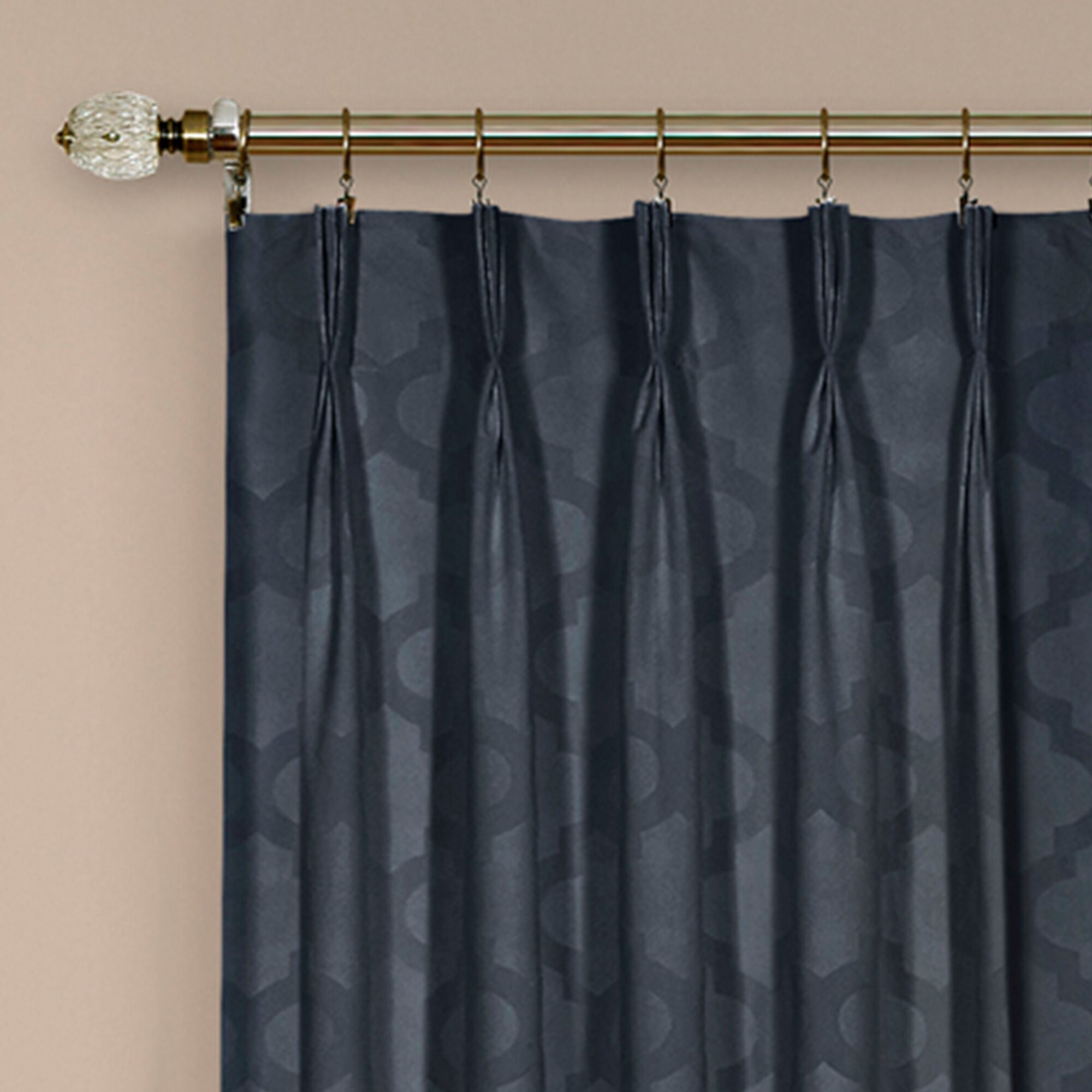Windsor Pinch Pleat Window Curtain Panel, NAVY, alternate image number 2