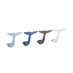 Set Of 4 Multi Colored Metal Coastal Wall Hook Wall Hook