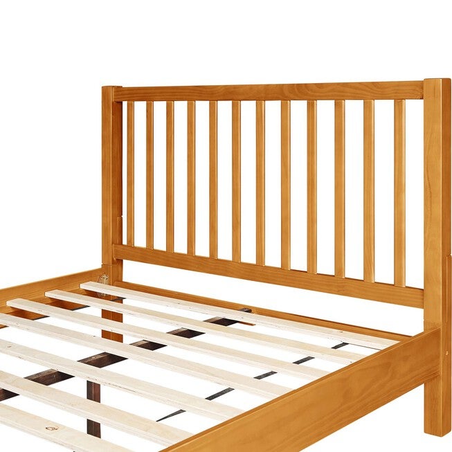 Hampton Wooden Platform Bed in Oak, Queen, , alternate image number 13