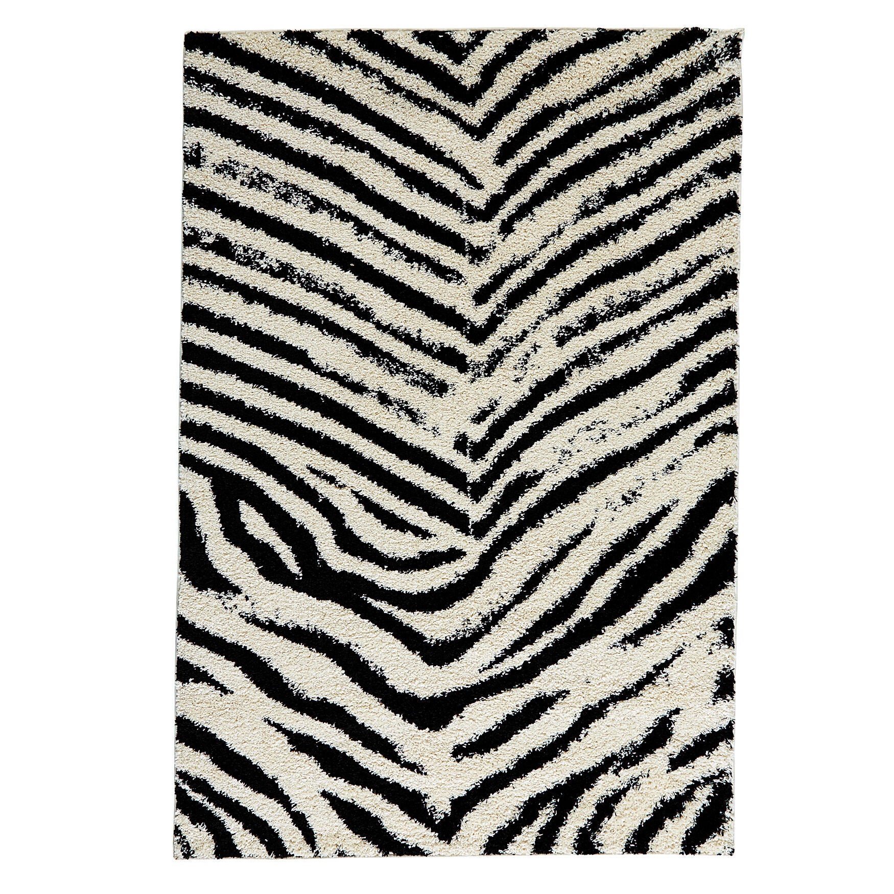 Zebra Rug, IVORY BLACK, hi-res image number 0