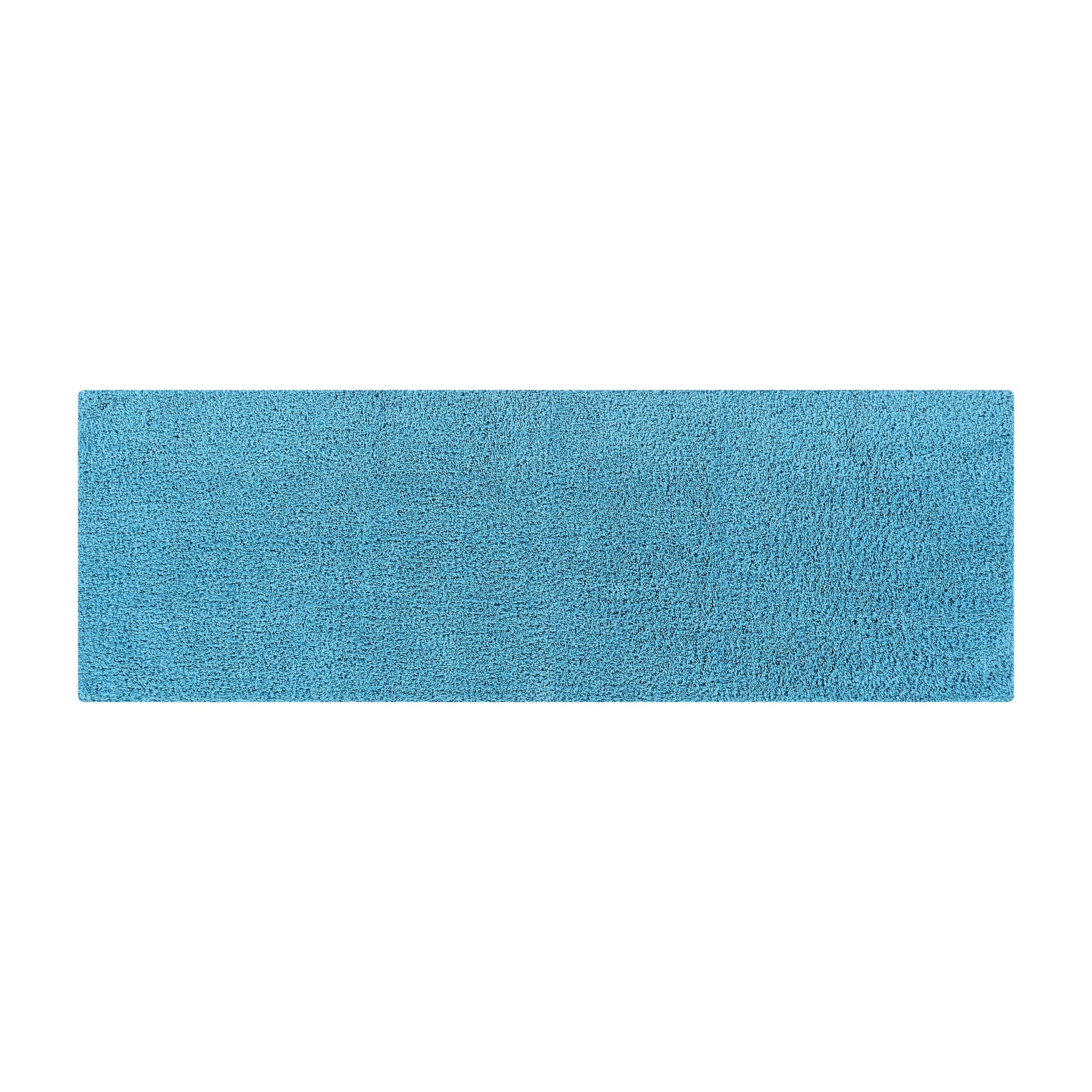 Micro Plush Collection 100% Polyester 20 inches X 60 inches Runner Bath Rug, BLUE, hi-res image number 0