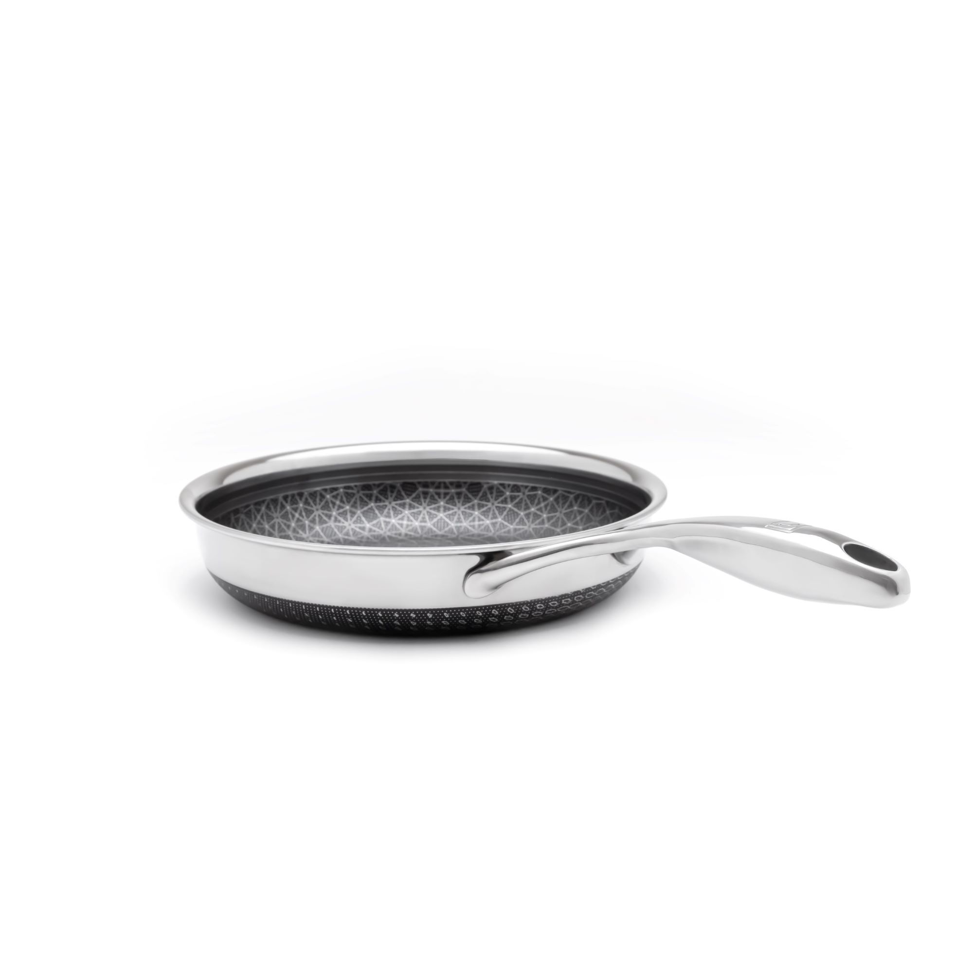 LIVWELL DiamondClad™ 8 inches Hybrid Nonstick Stainless Steel Frying Pan, Dishwasher Safe, PFOA-free – Silver/Black, SILVER, alternate image number 4