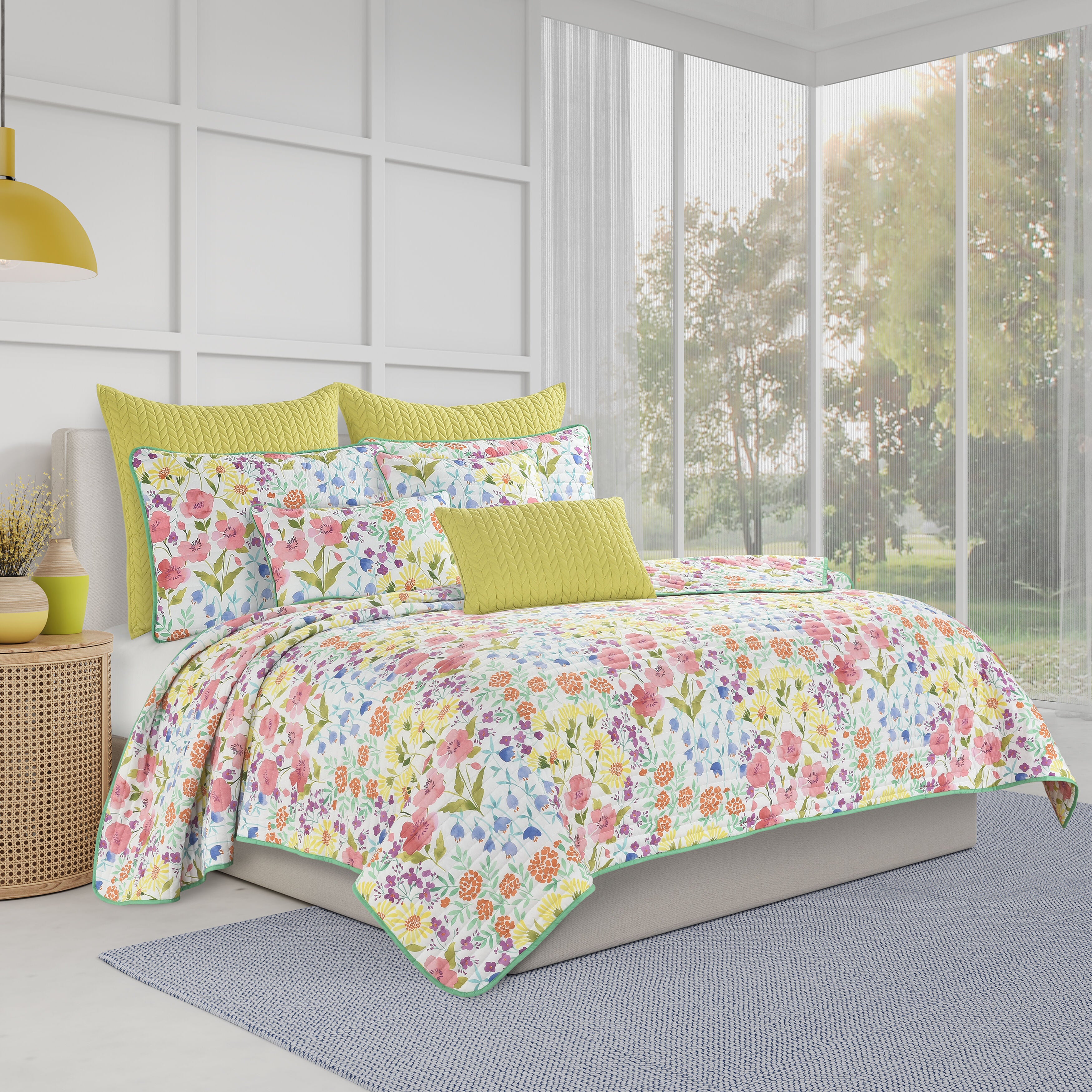 JULES KING/CAL KING 3PC. QUILT SET, TURQUOISE, alternate image number 1