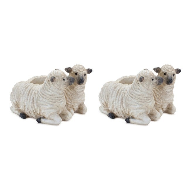 Sheep Couple Planter (Set of 2), CREAM BLACK, alternate image number null