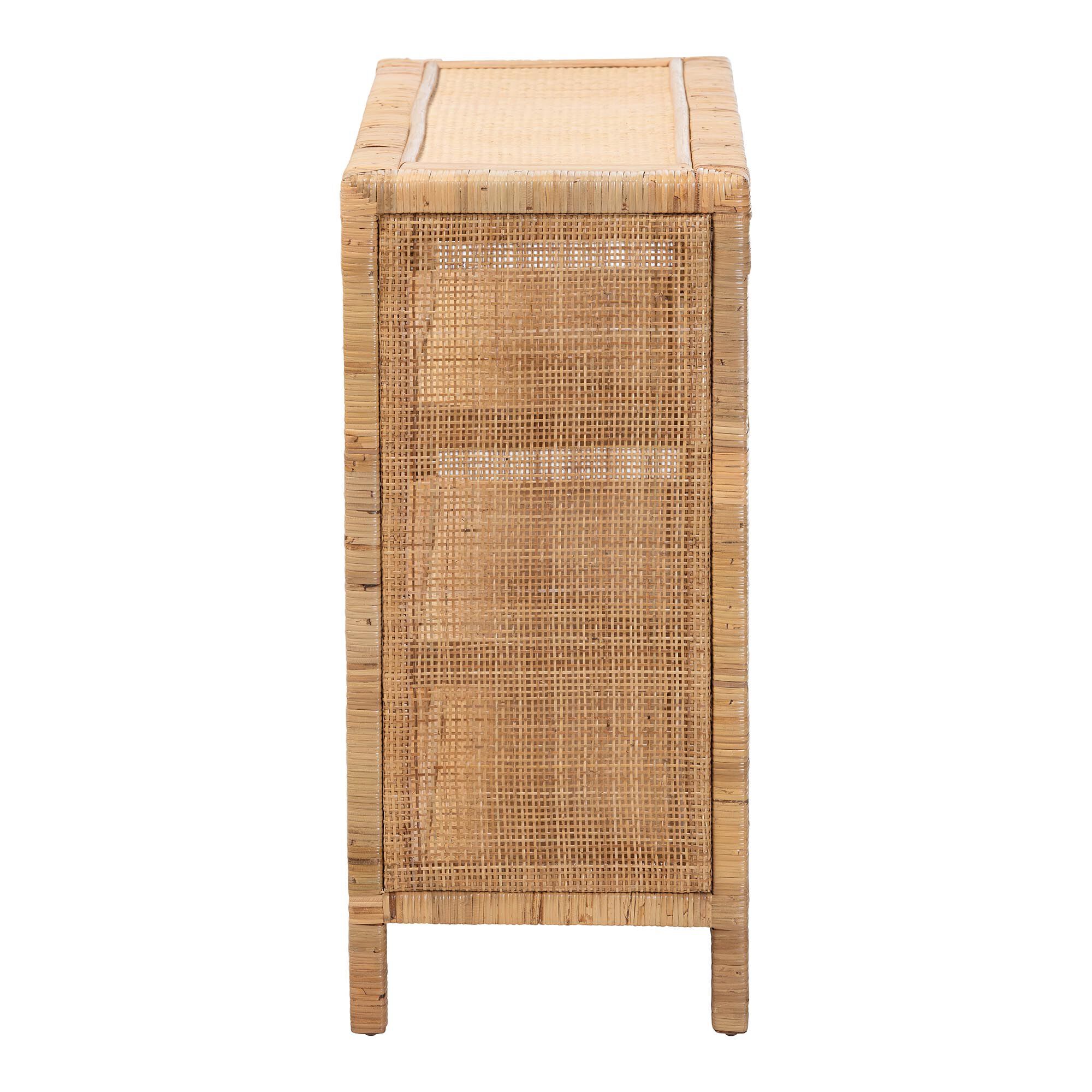 Abelia Natural Rattan 4-Tier Display Shelf, NATURAL, alternate image number 3