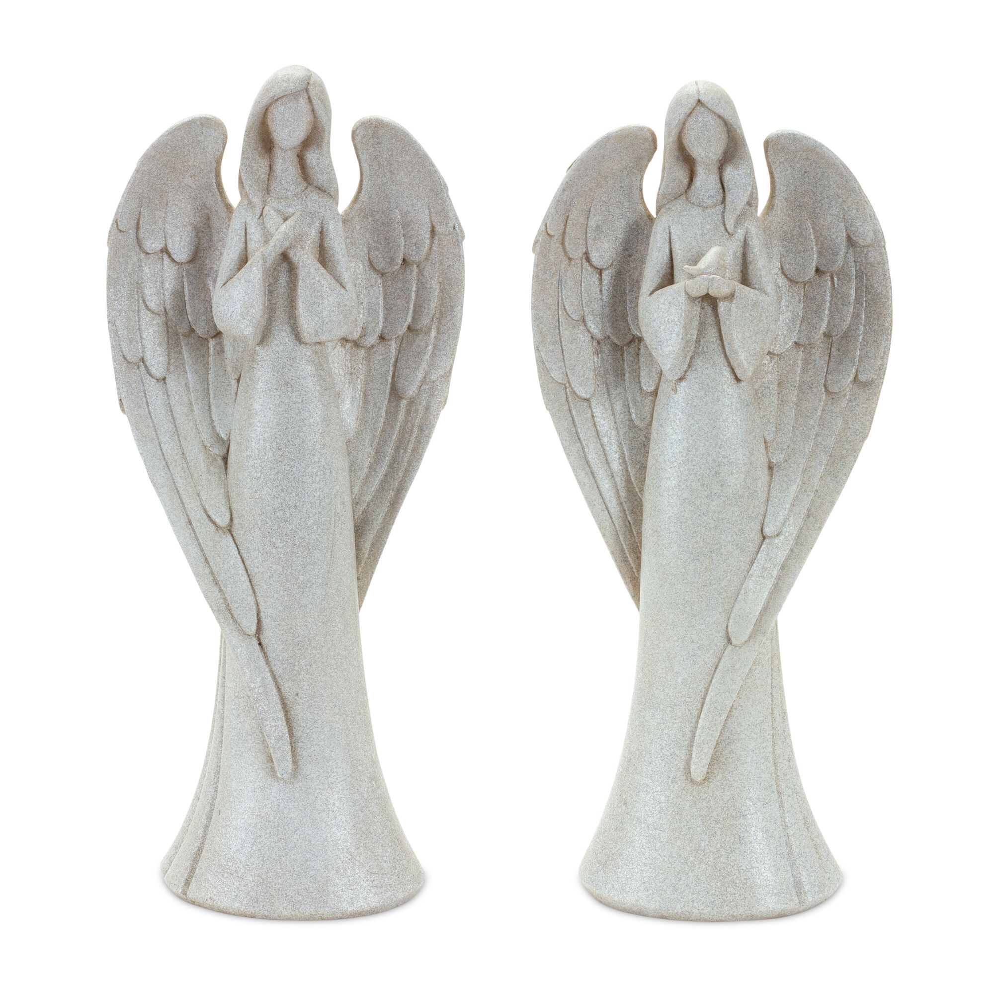 Angel (Set of 2) 11.75 inchesH Resin, WHITE, hi-res image number 0
