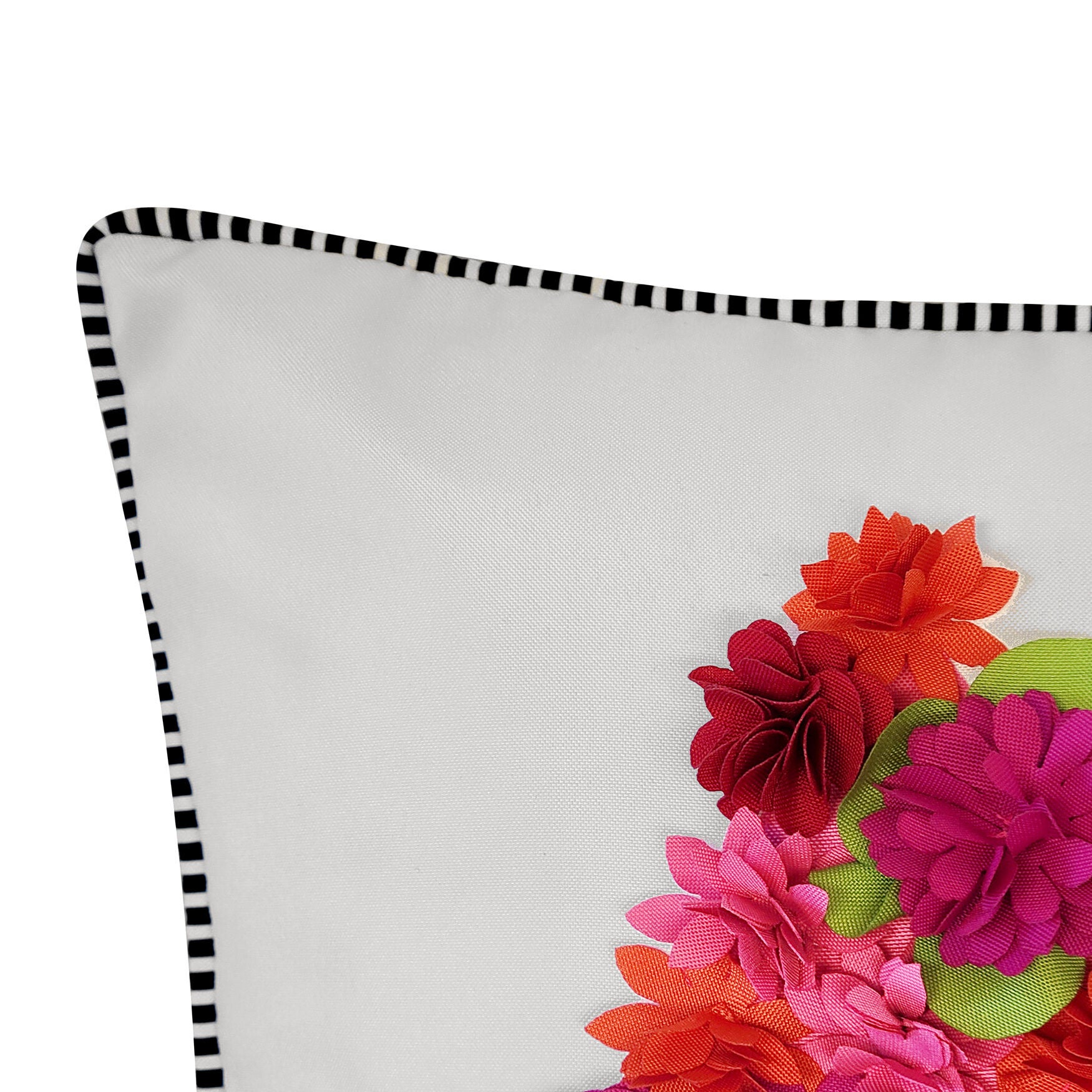 Indoor & Outdoor Dimensional Topiary With Embroidered Pots Pillow 13X25, Fuchsia Multi, , alternate image number 2