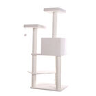 Real Wood 57" Fleece Covered Cat Tree Climber, , alternate image number null