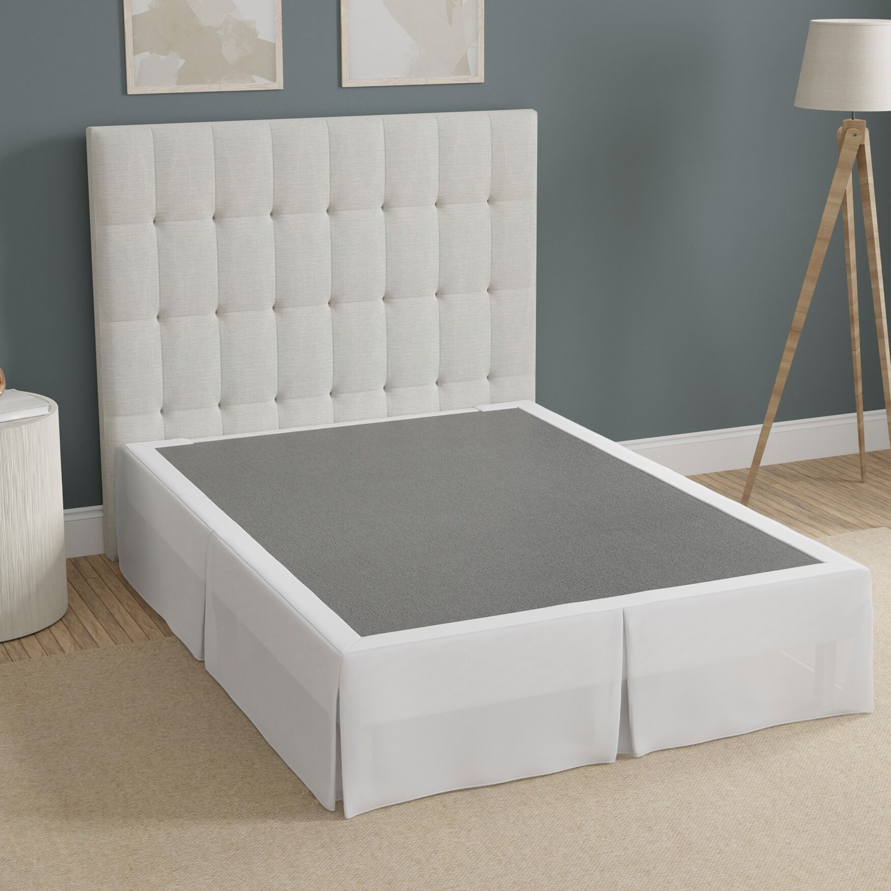 Tailored Magic Bedskirt, WHITE, alternate image number 4