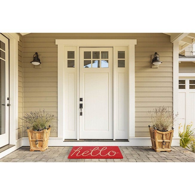 Coral Hello Doormat, , on-hover image number null