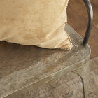 Silver Metal Farmhouse Bench, , alternate image number null