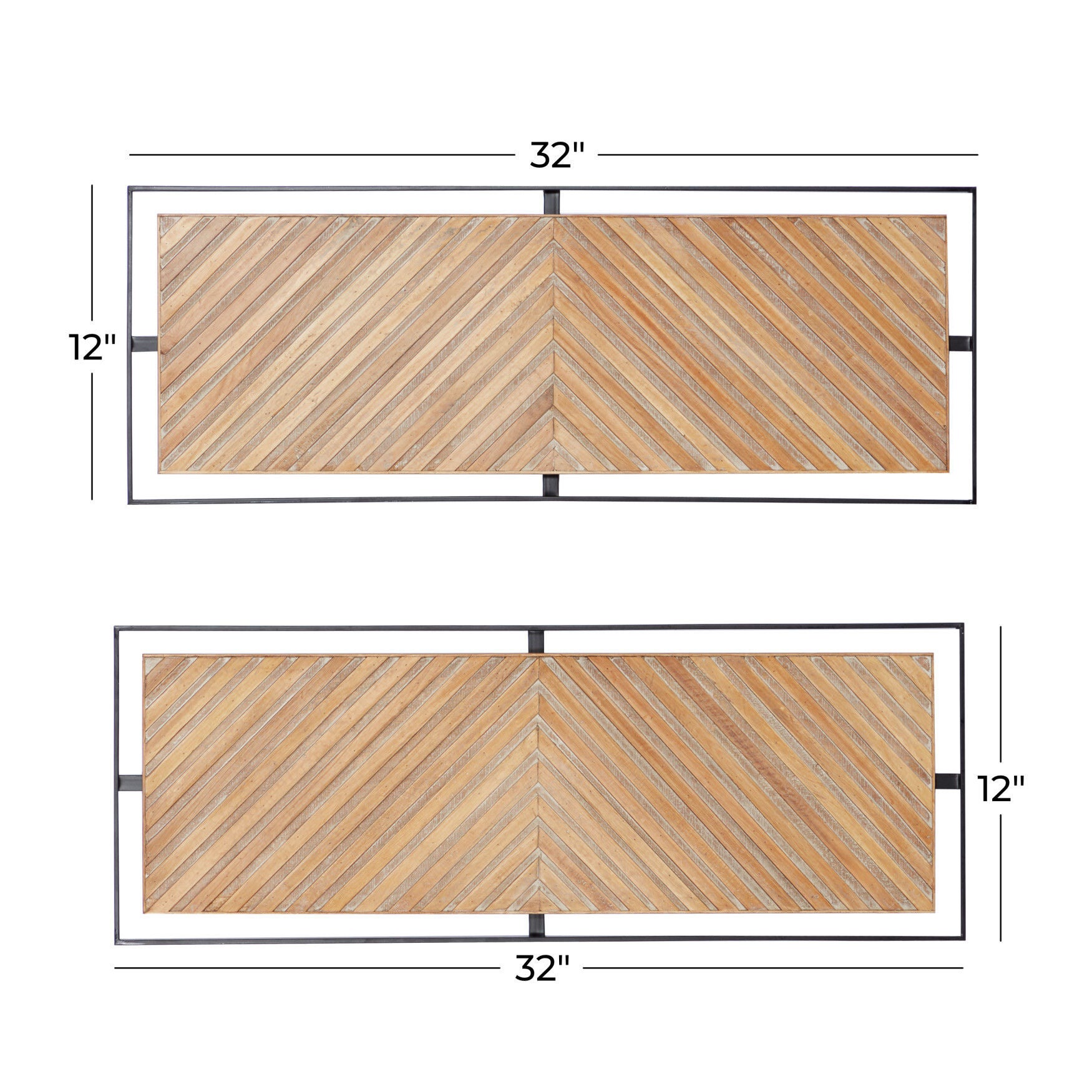 Set Of 2 Brown Metal Farmhouse Wall D&eacute;cor, , alternate image number 5