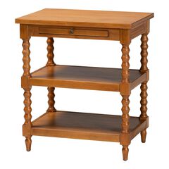 Imogene Retro-Modern Walnut Brown Finished Wood End Table