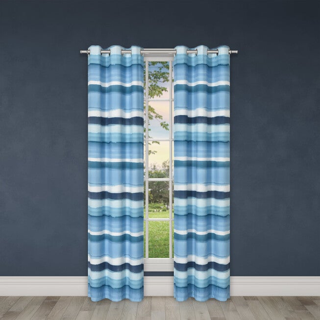 Balboa 84 Inch Grommet Panel Pair, BLUE, hi-res image number 0