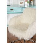 Fenton Faux Fur Office Chair White, , alternate image number null