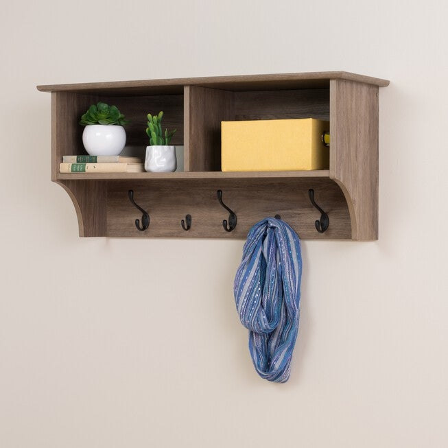 36 inches Wide Hanging Entryway Shelf, GREY, hi-res image number null