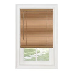 Cordless GII Morningstar 1" Light Filtering Mini Blind Woodtone