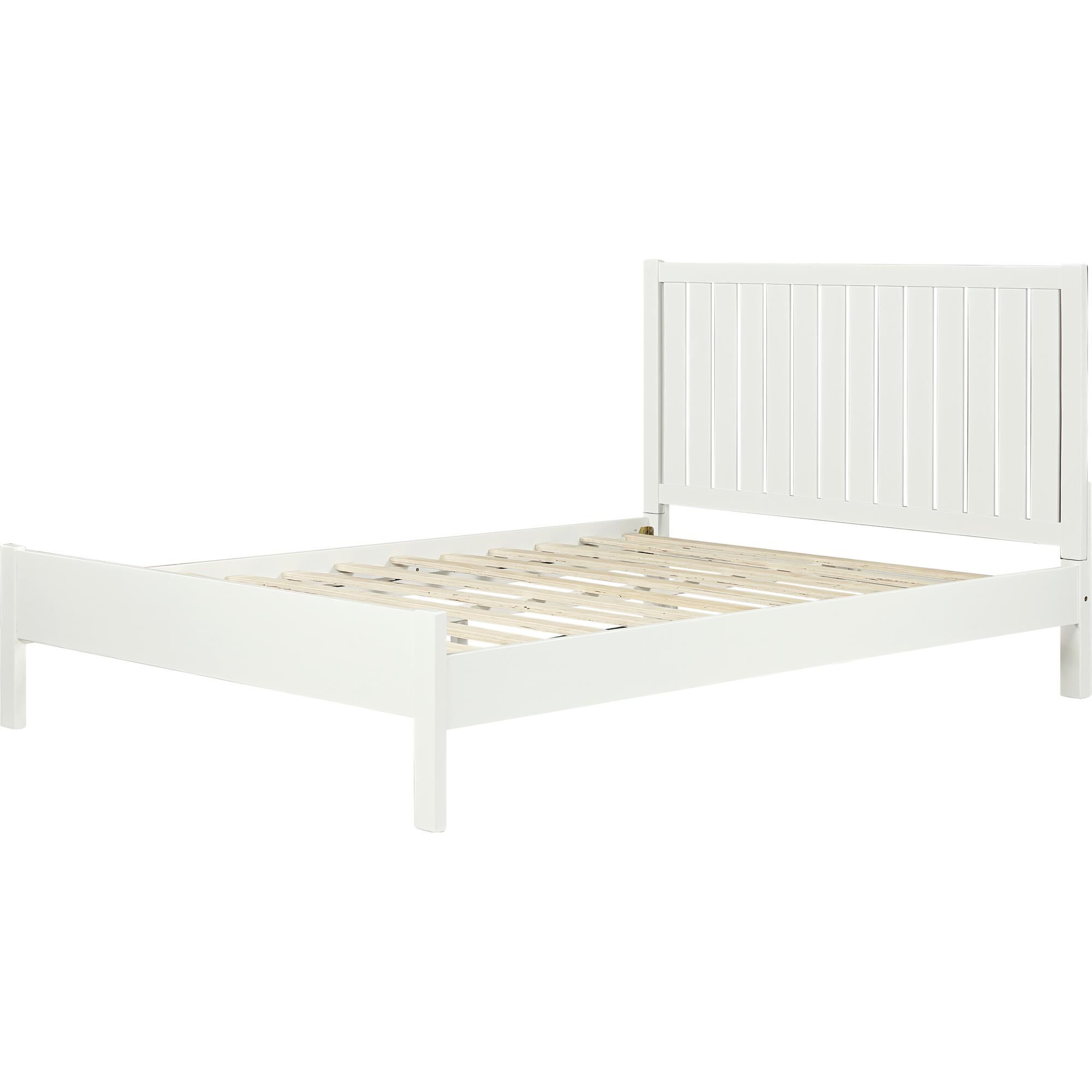 Graham Wooden Platform Bed in Black, Queen, WHITE, alternate image number 6