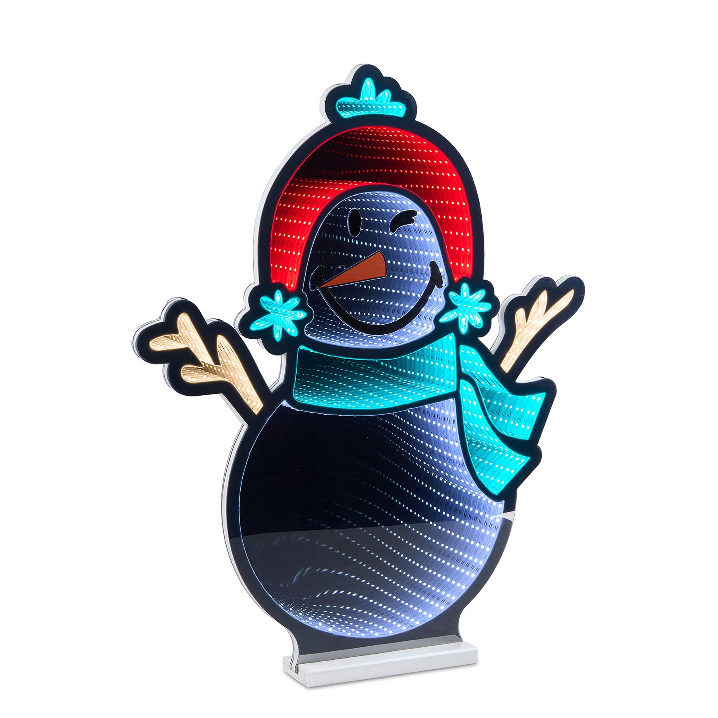 SmileyWorld(R) Holiday Snowman Ekkolight 24 inchesH, WHITE GREEN RED, hi-res image number 0