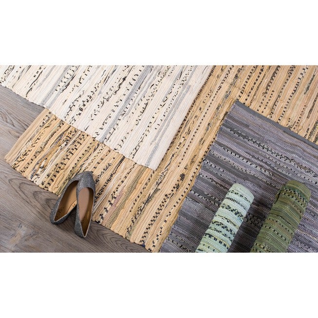 Multi Taupe Rag Rug 50X80 Cm, , on-hover image number null