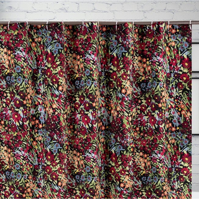 Alice Midnight Bath Shower Curtain, , on-hover image number null