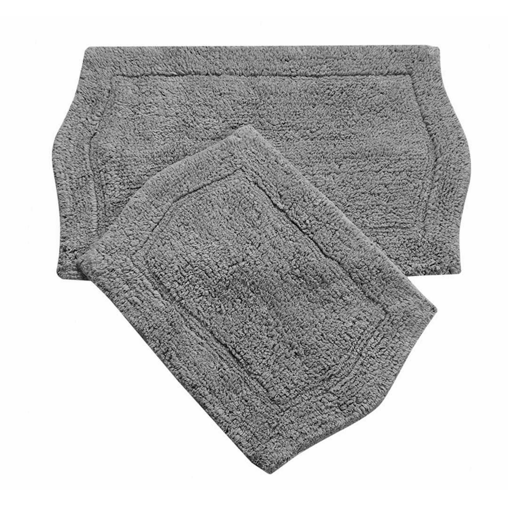 Waterford 2 Piece Set Bath Rug Collection, GREY, hi-res image number 0