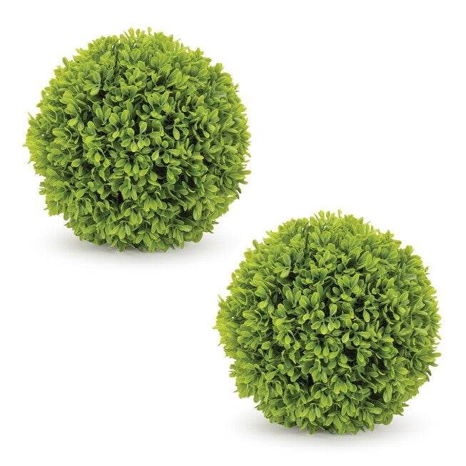 Boxwood Foliage Orb (Set of 2), GREEN, alternate image number null
