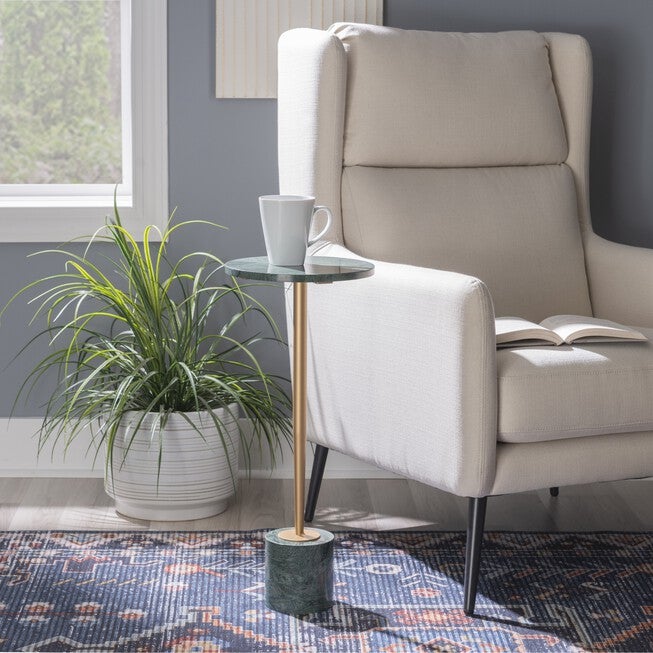 Ayleen Green Marble Gold Drink Table Accent Tables (Including End Tables), , alternate image number 3