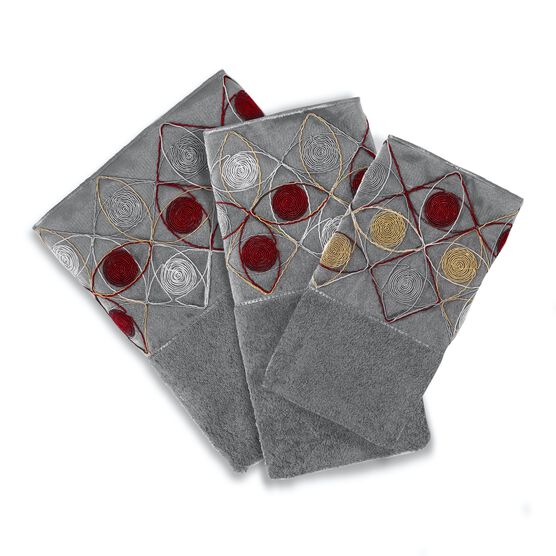 Sedona 3-Pc Towel Set, GREY, hi-res image number null