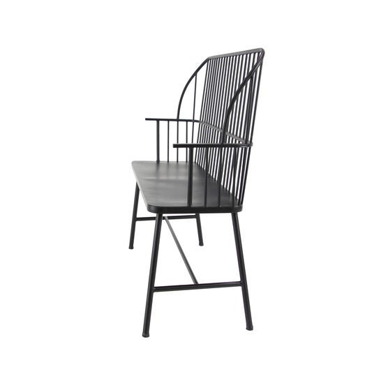 Black Metal Traditional Bench, , alternate image number null